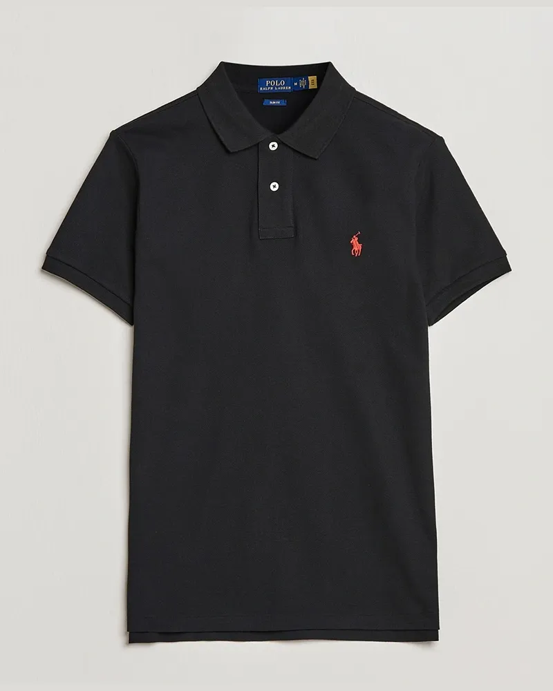 Ralph Lauren Slim Fit Polo Polo Black Schwarz