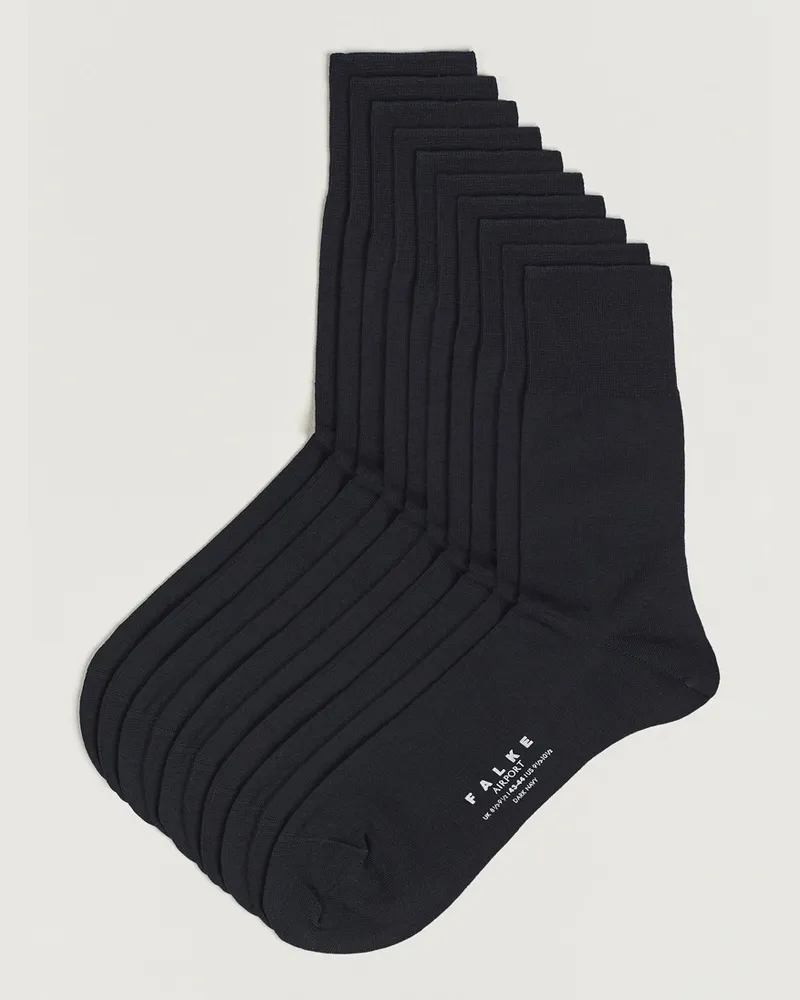 Falke 10-Pack Airport Socks Dark Navy Blau