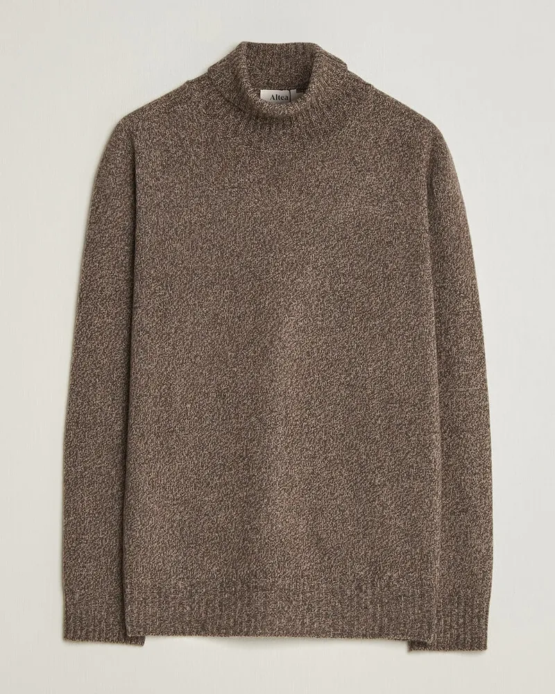 Altea Wool/Cashmere Rollneck Brown Melange Braun