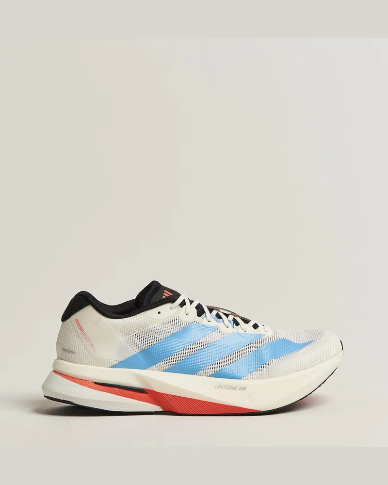 adidas Adizero Boston 13 Off White/Blue Weiß