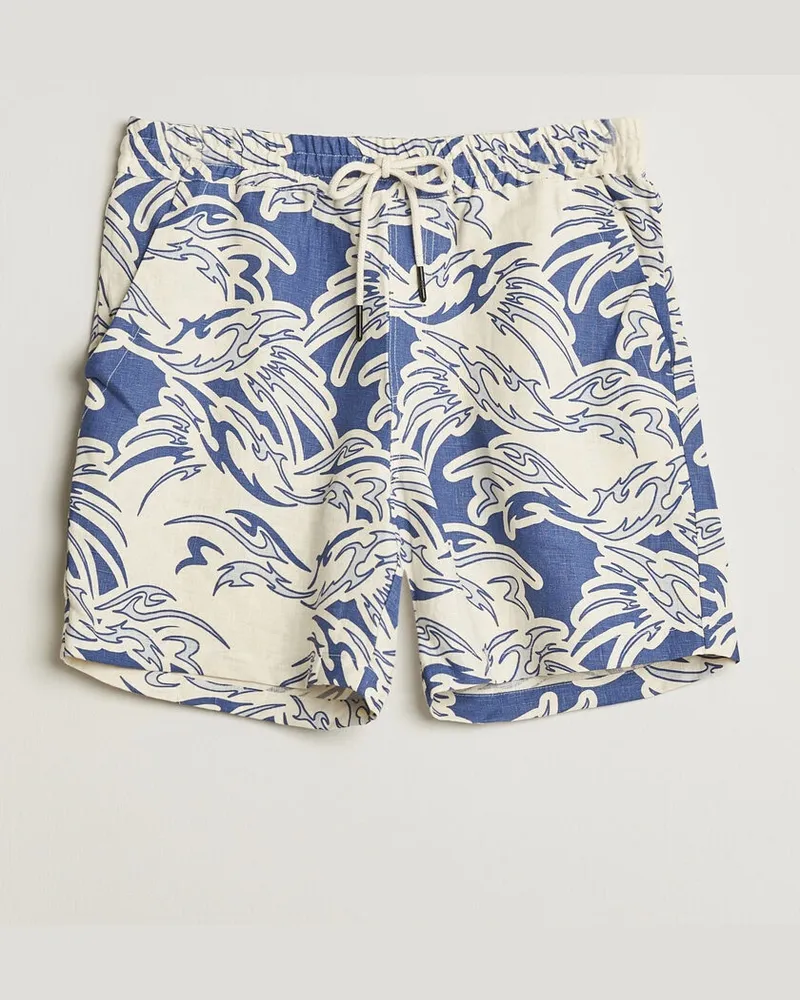OAS Porto Linen Shorts Rogue Blue Blau