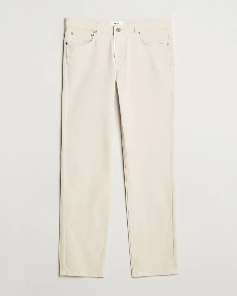NN 07 Tony 5-Pocket Pants Ivory Weiß