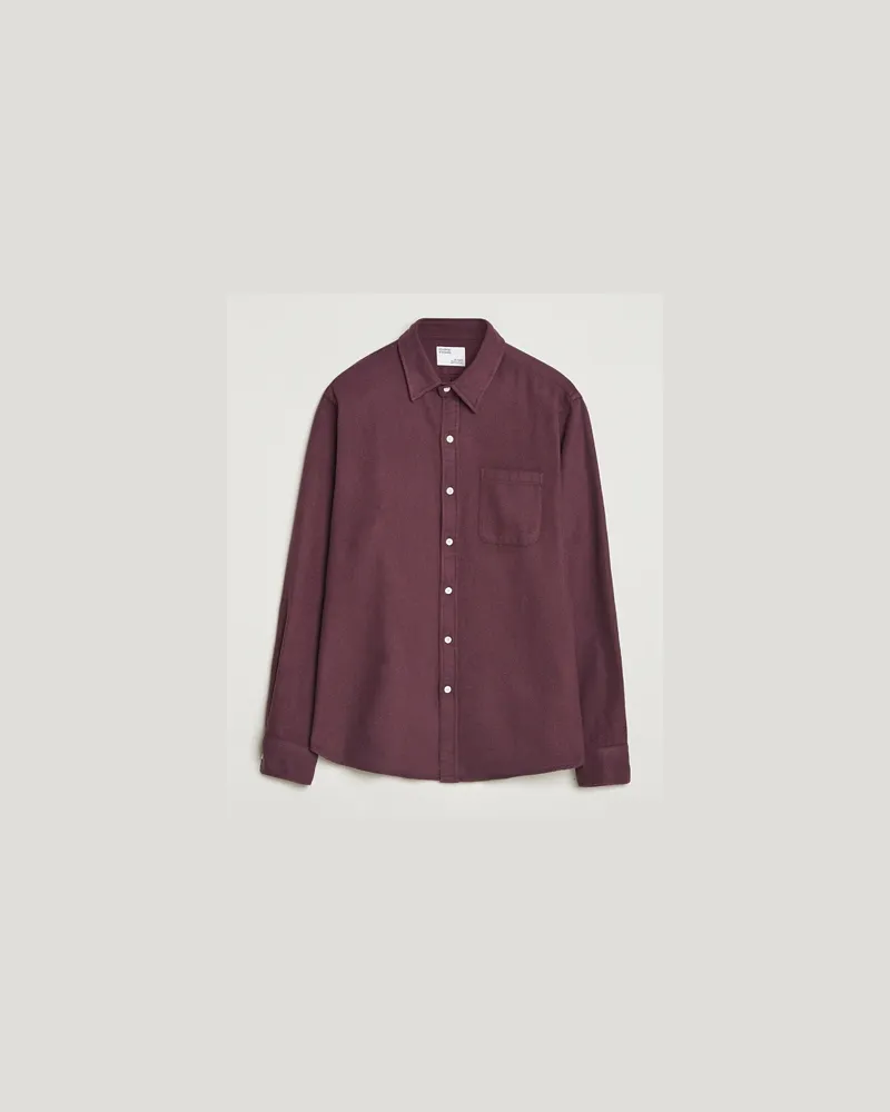 COLORFUL STANDARD Organic Flannel Shirt Oxblood Red Rot