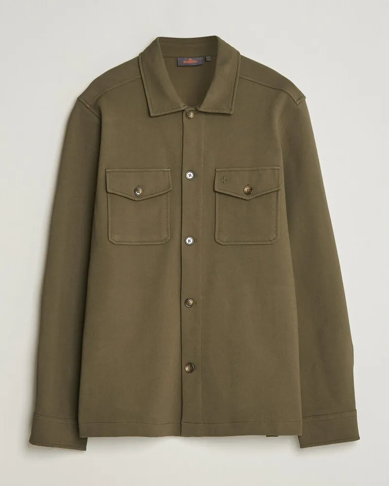 Morris Andrew Jersey Overshirt Olive Grün