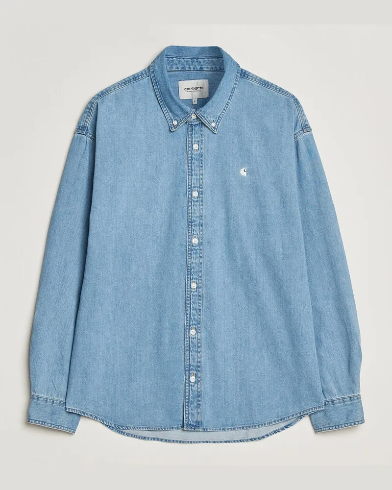 Carhartt WIP Lucas Denim Shirt Blue Bleached Blau