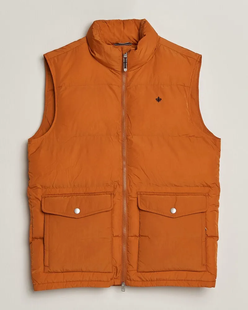 Morris Lennox Puffer Vest Orange Orange