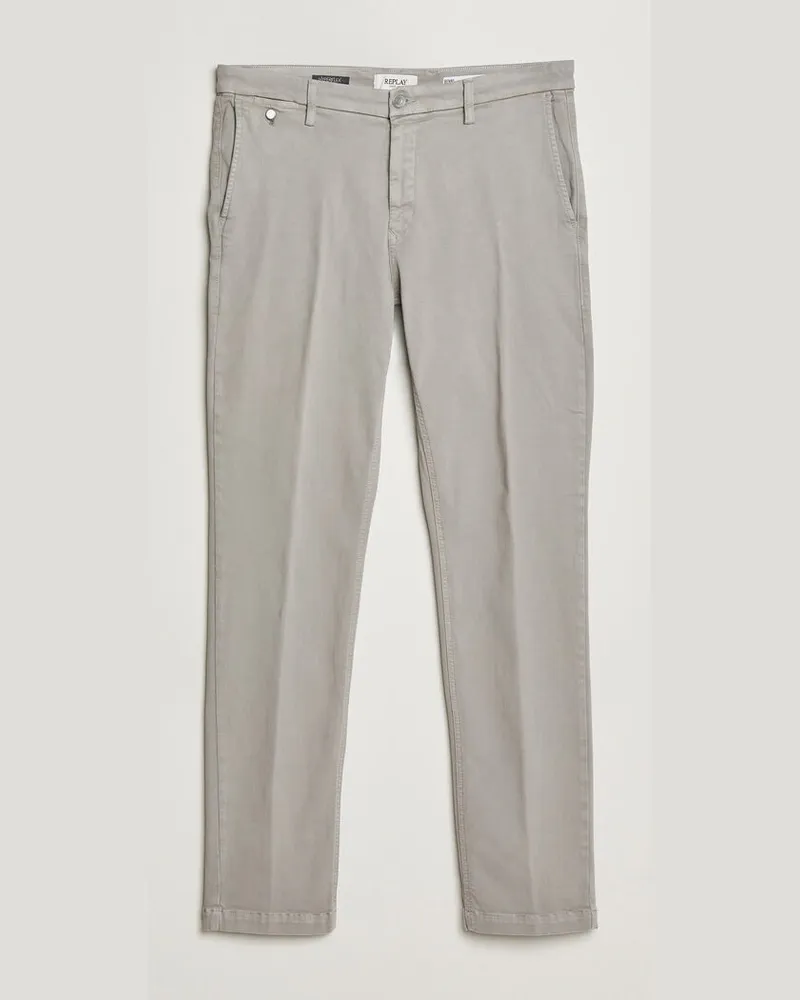 Replay Benni Hyperflex X-Lite Chinos Light Grey Grau