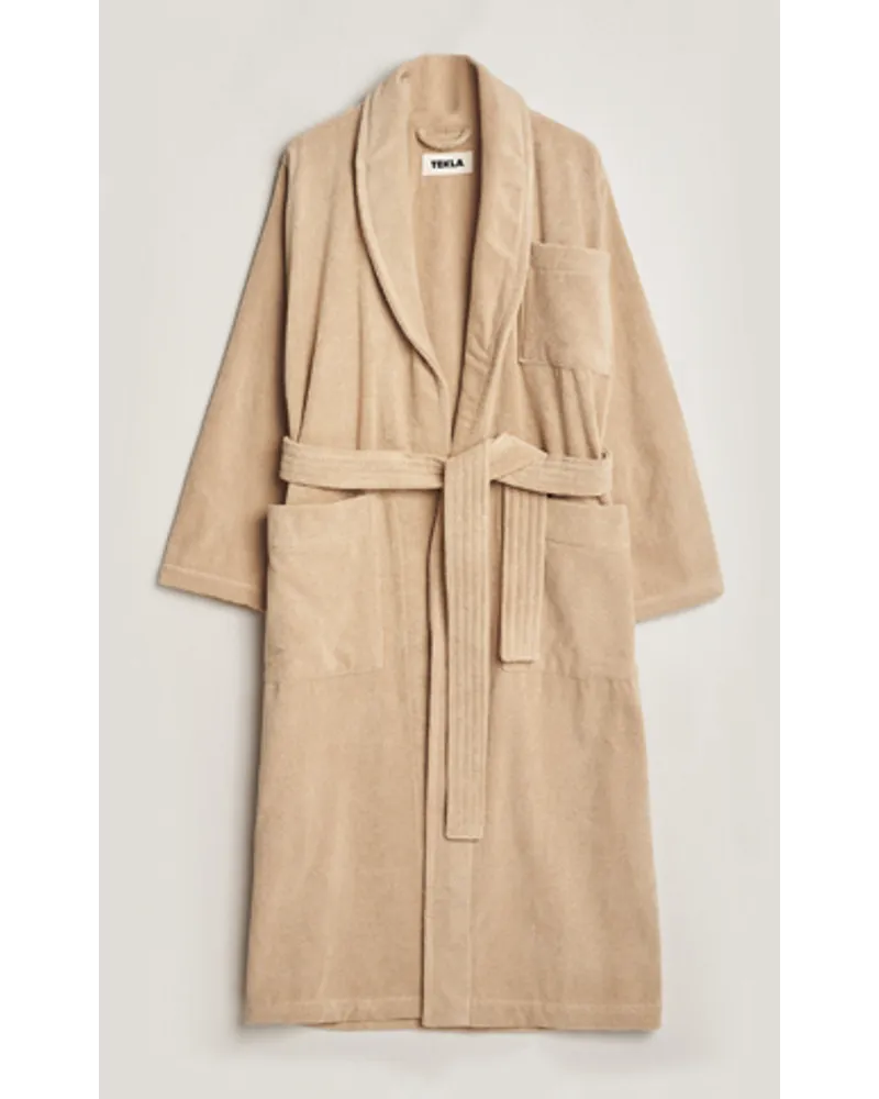 TEKLA Organic Terry Bathrobe Sienna Beige