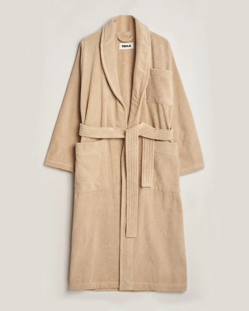 TEKLA Organic Terry Bathrobe Sienna Beige