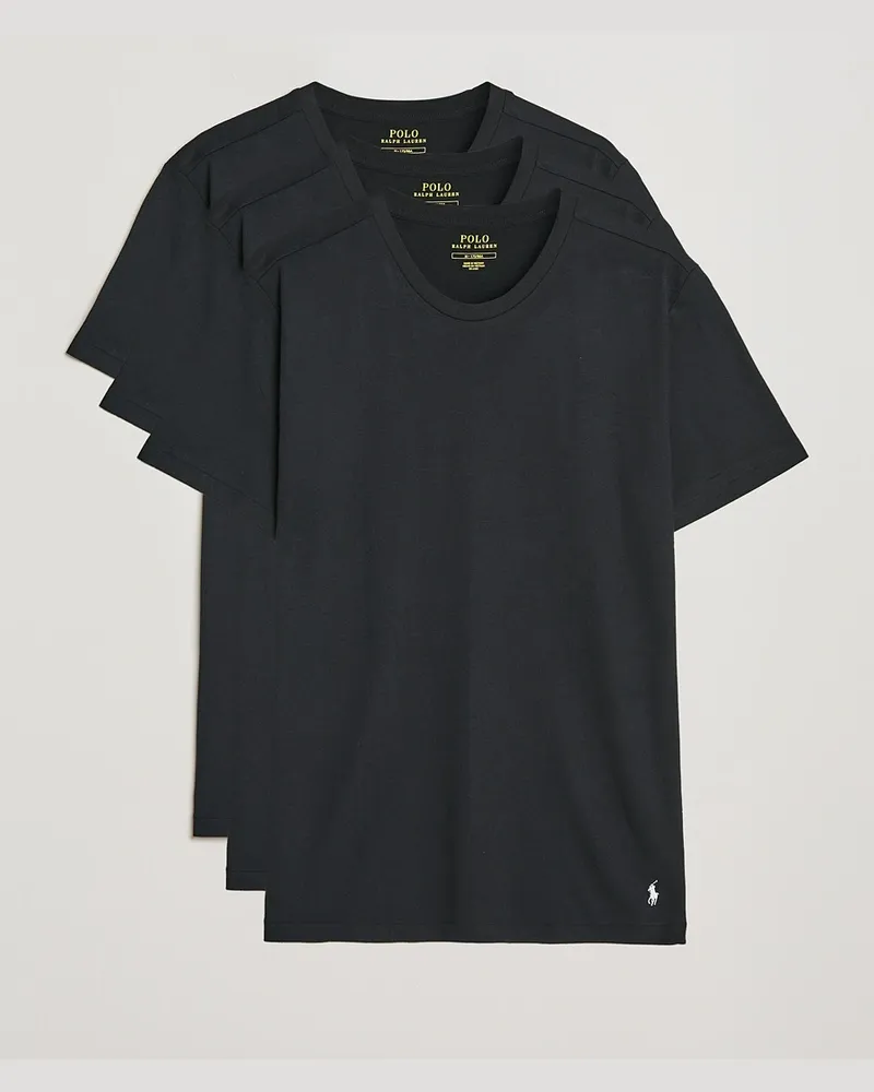 Ralph Lauren 3-Pack Crew Neck T-Shirt Black Schwarz