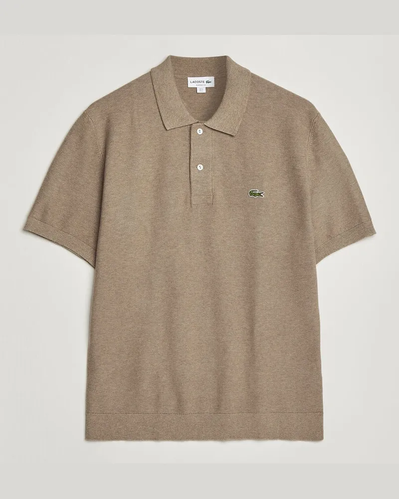 Lacoste Cotton Knitted Polo Viennois Heather Braun
