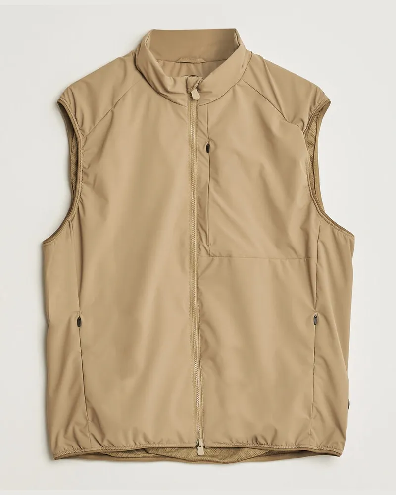 Save The Duck Joe Wind/Water Resistant Vest Khaki Brown Beige