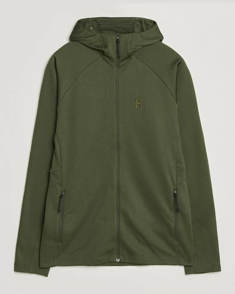 Haglöfs Korp Mid Fleece Hood Seaweed Green Grün