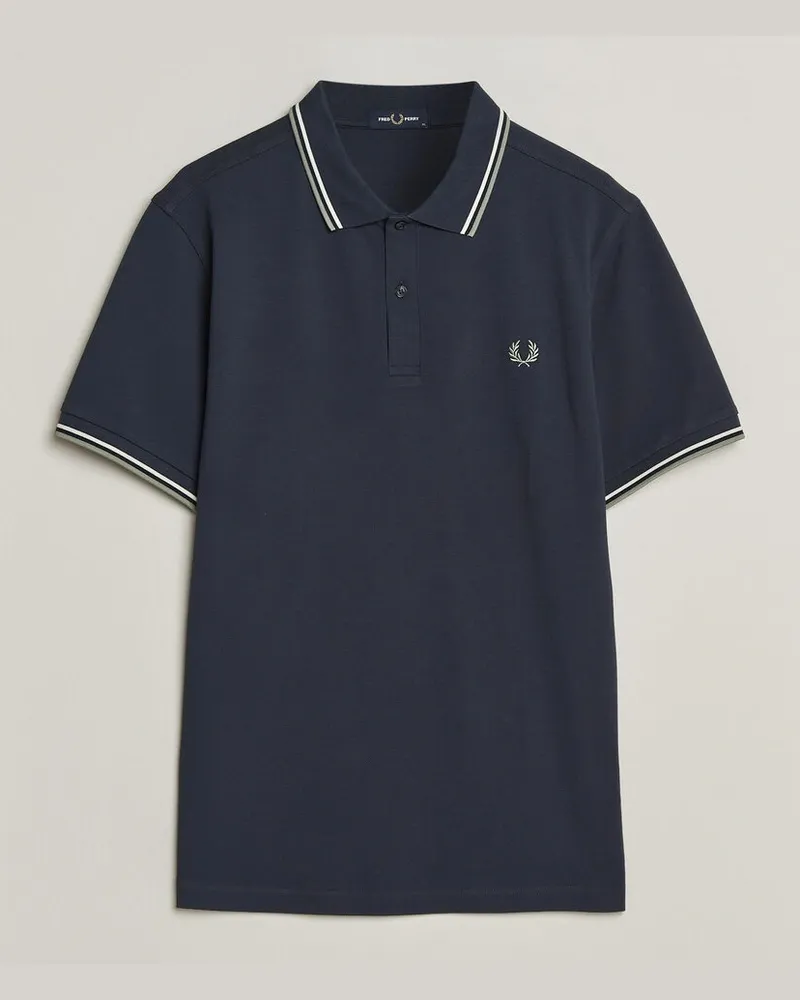 Fred Perry Twin Tipped Polo Shirt Dark Airforce Blau