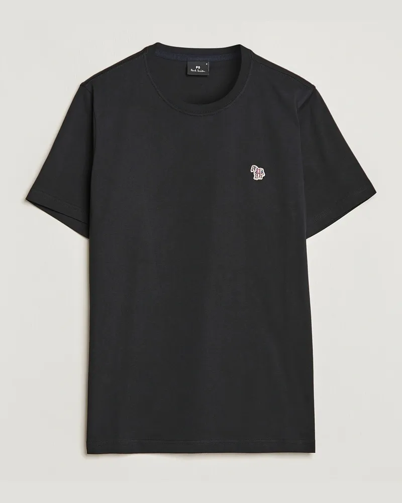 Paul Smith Classic Organic Cotton Zebra T-Shirt Black Schwarz