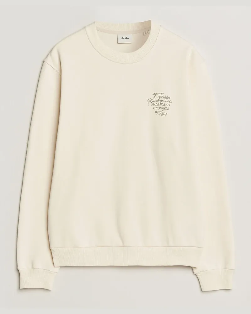 LES DEUX Ben Faience Sweatshirt Eggnog White Weiß