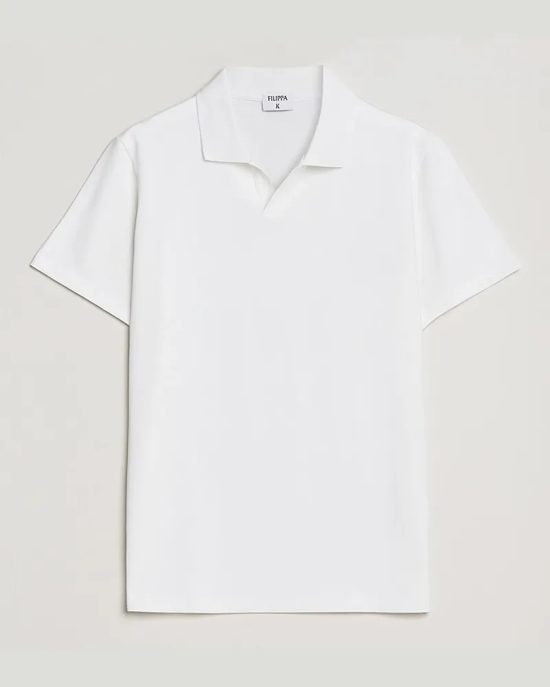 Filippa K Soft Lycra Polo Tee White Weiß