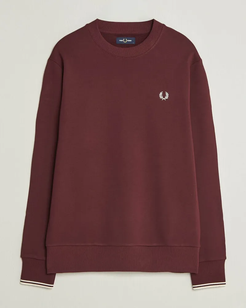 Fred Perry Crew Neck Sweatshirt Oxblood Rot