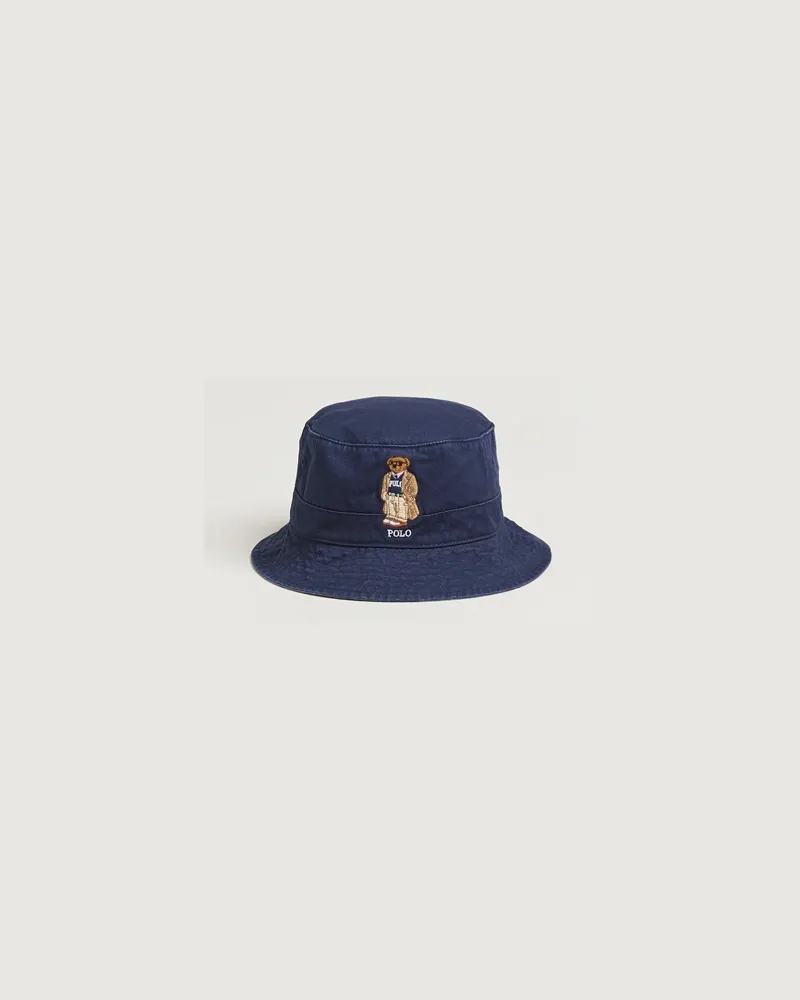 Ralph Lauren Loft Bucket Bear Hat Newport Navy Blau