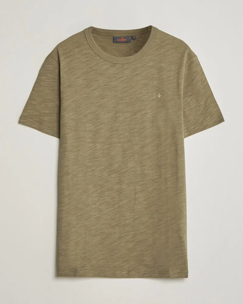 Morris Watson Slub T-Shirt Olive Grün