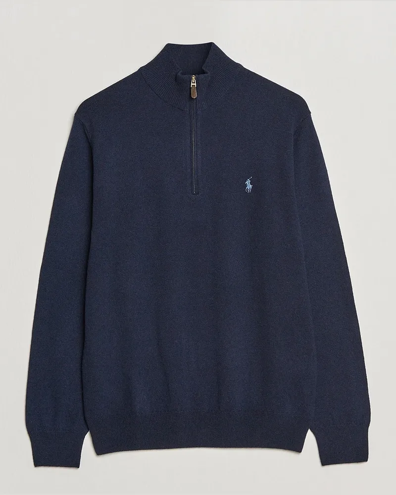 Ralph Lauren Merino Half-Zip Sweater Hunter Navy Blau
