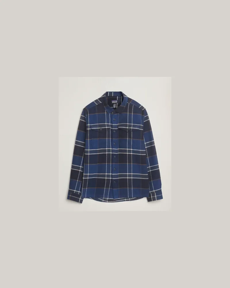 Patagonia Fjord Flannel Shirt Cycles Blau