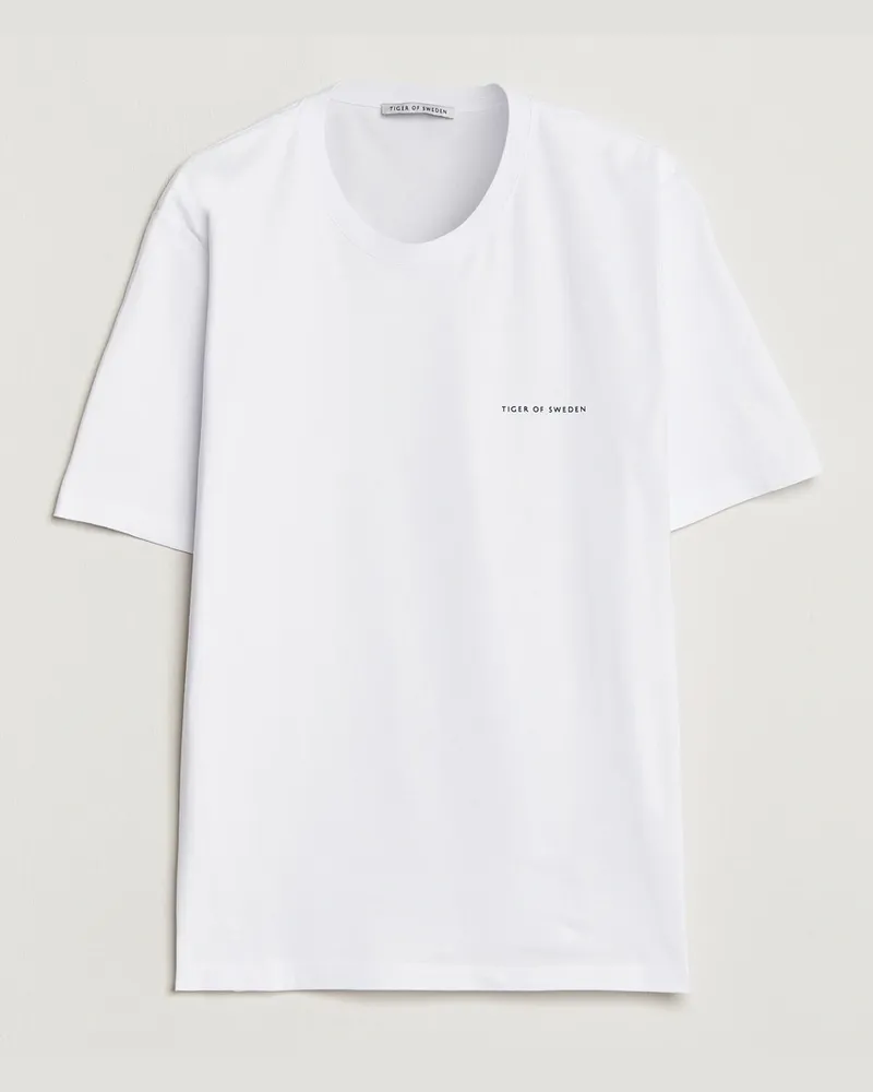 Tiger of Sweden Pro Cotton Logo Tee Bright White Weiß