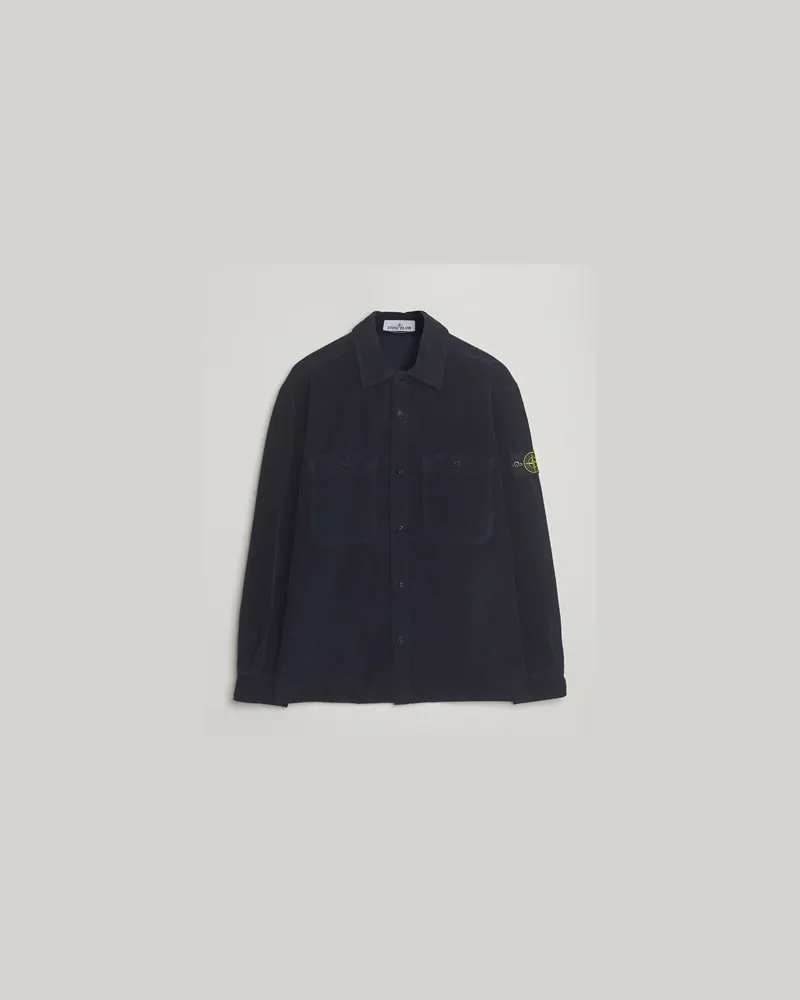 Stone Island Organic Cotton Cord Overshirt Navy Blau