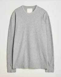 JEANERICA Jean Waflle Texture Sweater Light Grey Melange Grau