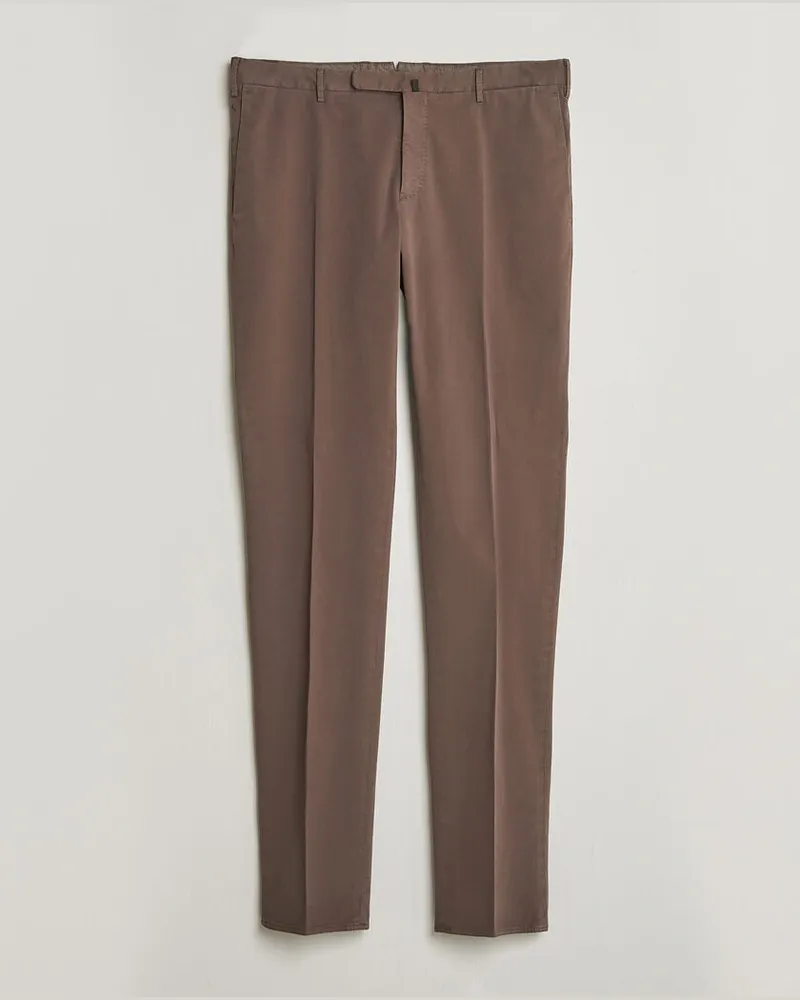 Incotex Slim Fit Comfort Chinos Dark Brown Braun