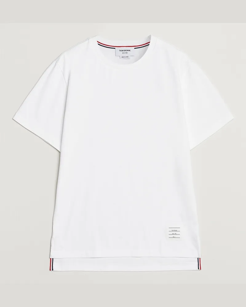 Thom Browne Relaxed Fit Short Sleeve T-Shirt White Weiß
