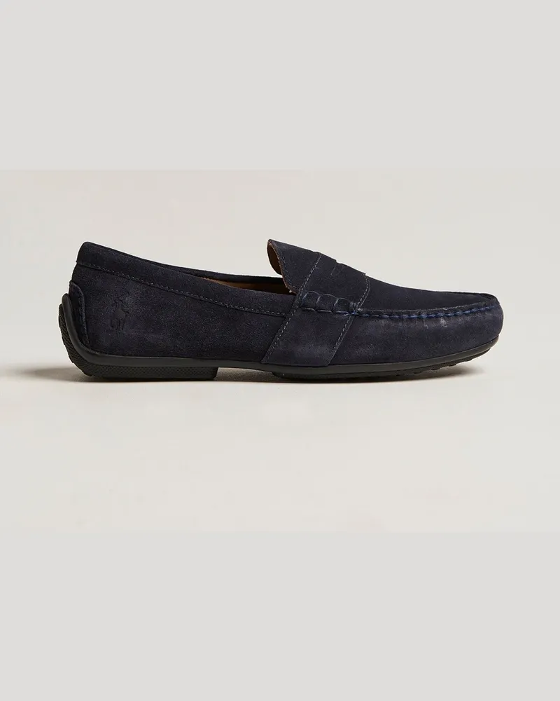 Ralph Lauren Reynold Suede Driving Loafer Hunter Navy Blau