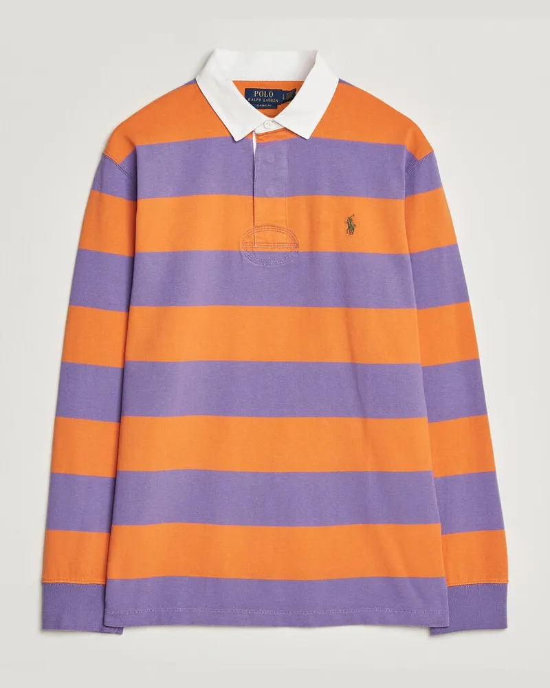 Ralph Lauren Striped Jersey Rugger Purple/Orange Mehrfarbig