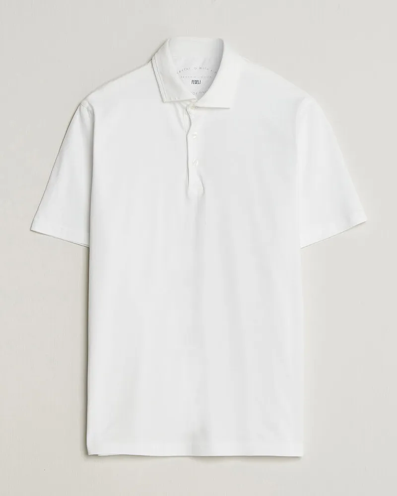 Fedeli Zero Organic Cotton Polo White Weiß