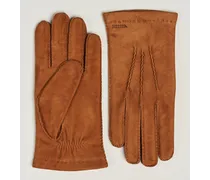 Arthur Woll Lined Suede Glove Cognac