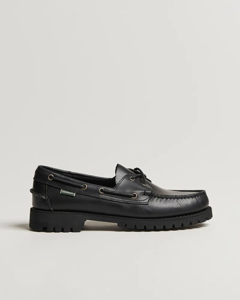 Sebago Ranger Waxy Leather Loafer Total Black Schwarz