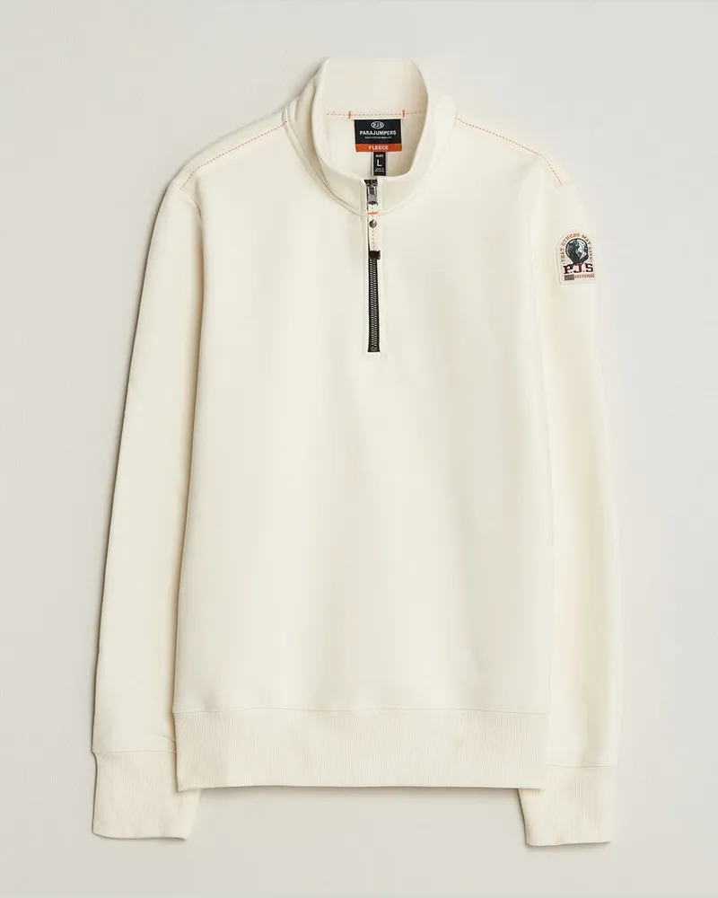Parajumpers Broad Peak Super Easy Half Zip Sweatshirt Warm Ivory Weiß