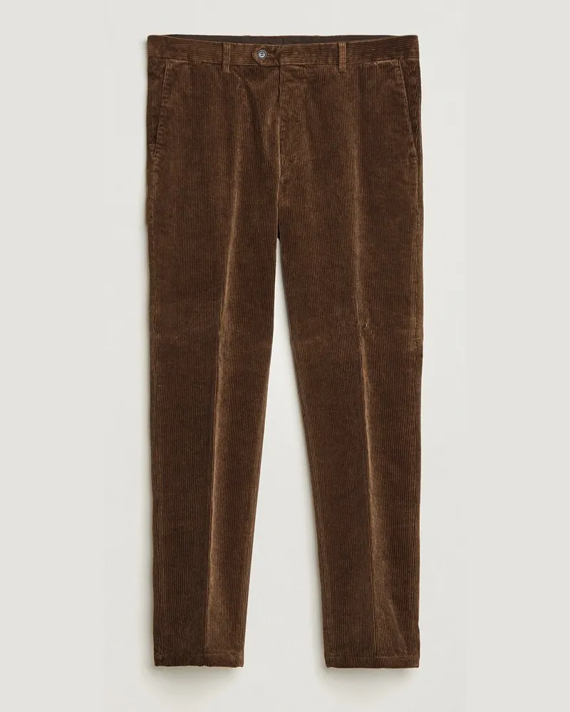 Oscar Jacobson Denz Corduroy Trousers Camel Braun