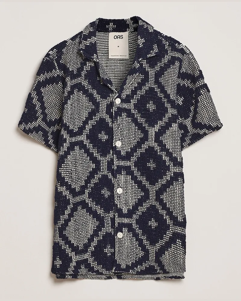 OAS Cuba Crochet Shirt Trastevere Blau