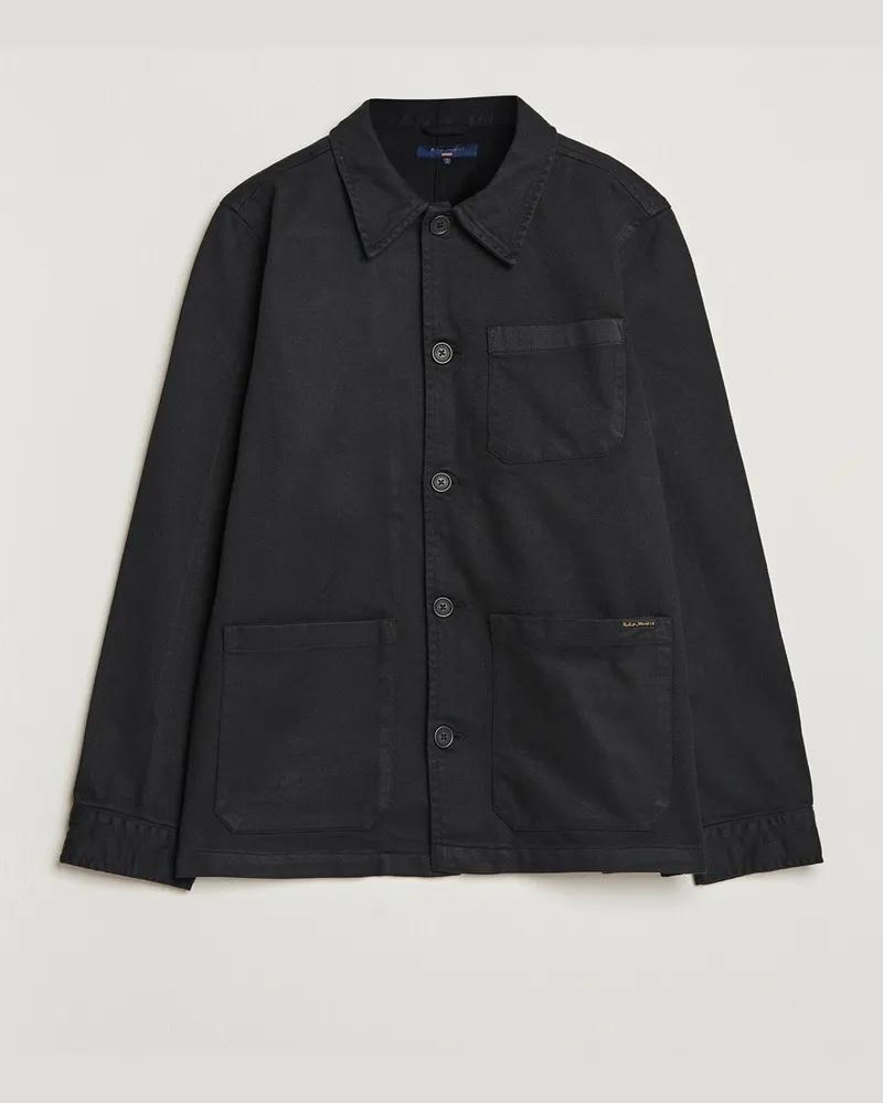 Nudie Jeans Barney Worker Overshirt Black Schwarz
