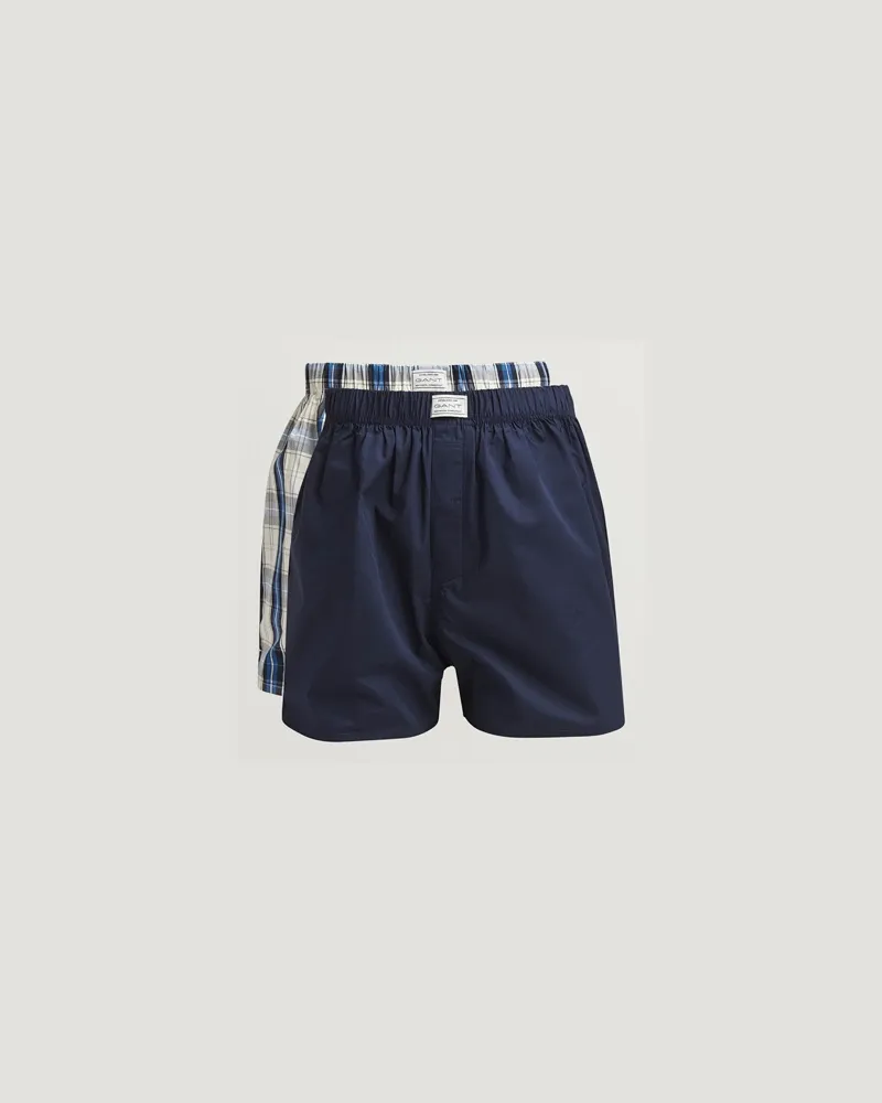 Gant 2-Pack Boxer Shorts Marine Mehrfarbig