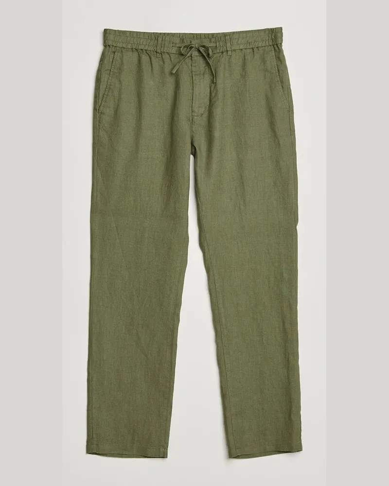 Gant Regular Fit Linen Drawstring Pants Dry Herb Green Grün