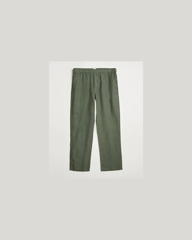 Samsøe & Samsøe Jabari Linen Drawstring Trousers Climbing Ivy Grün