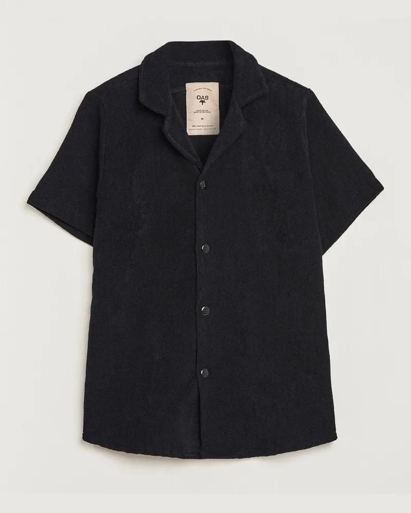 OAS Terry Cuba Short Sleeve Shirt Black Schwarz