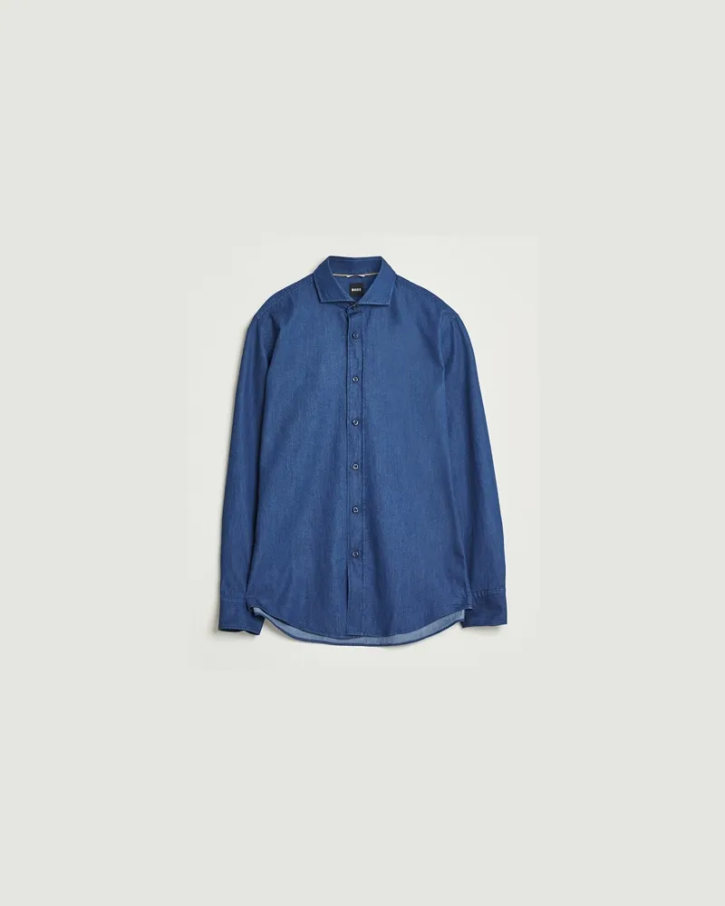 HUGO BOSS Hank Denim Shirt Navy Blau