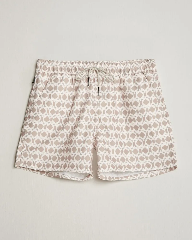 OAS Printed Swimshorts Dune Mitu Beige