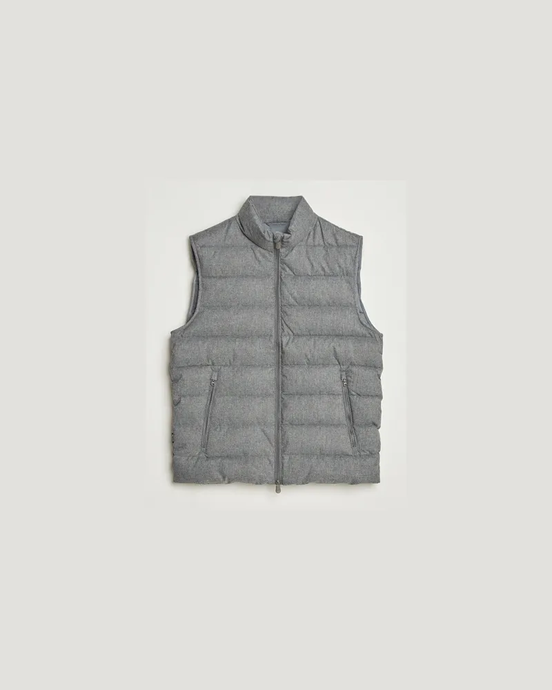 Save The Duck Italo Padded Flannel Vest Mid Grey Melange Grau