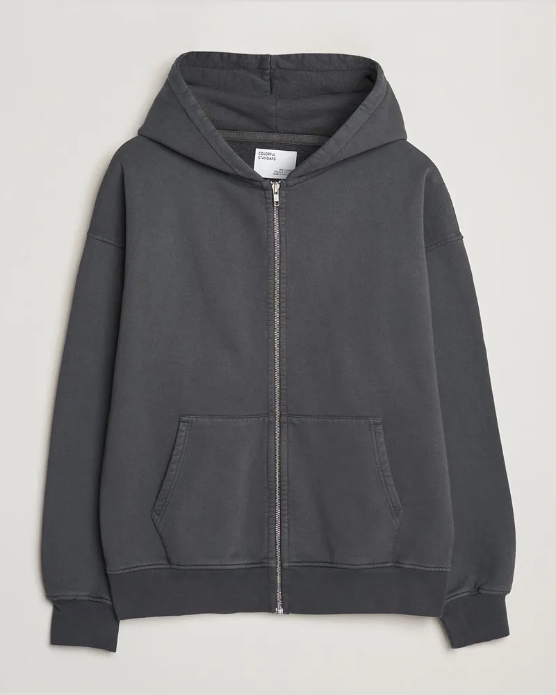 COLORFUL STANDARD Classic Organic Full Zip Hoodie Lava Grey Grau