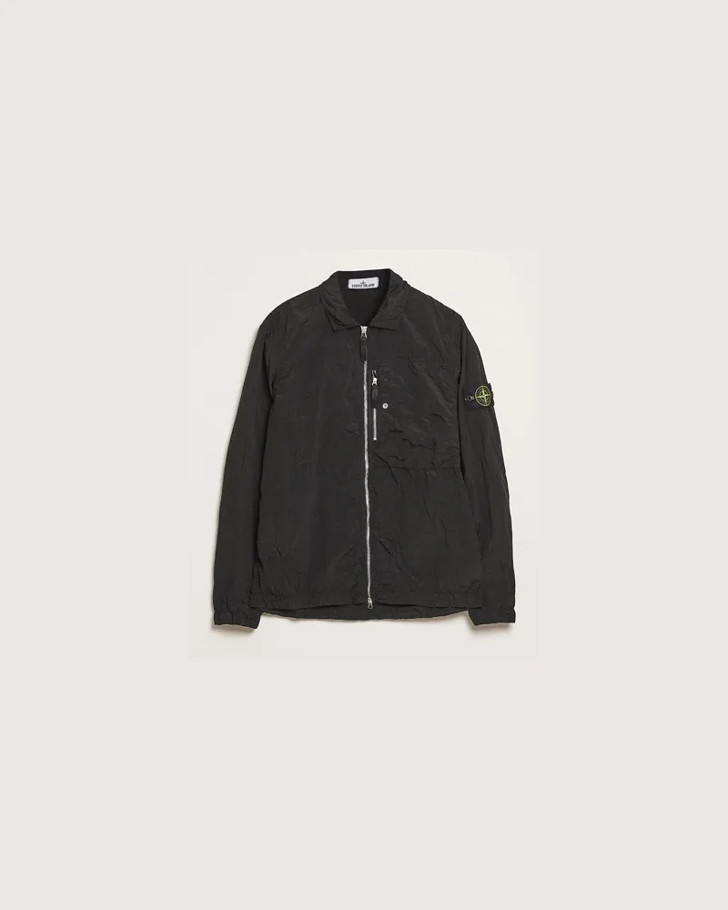 Stone Island Nylon Metal Zip Overshirt Black Schwarz