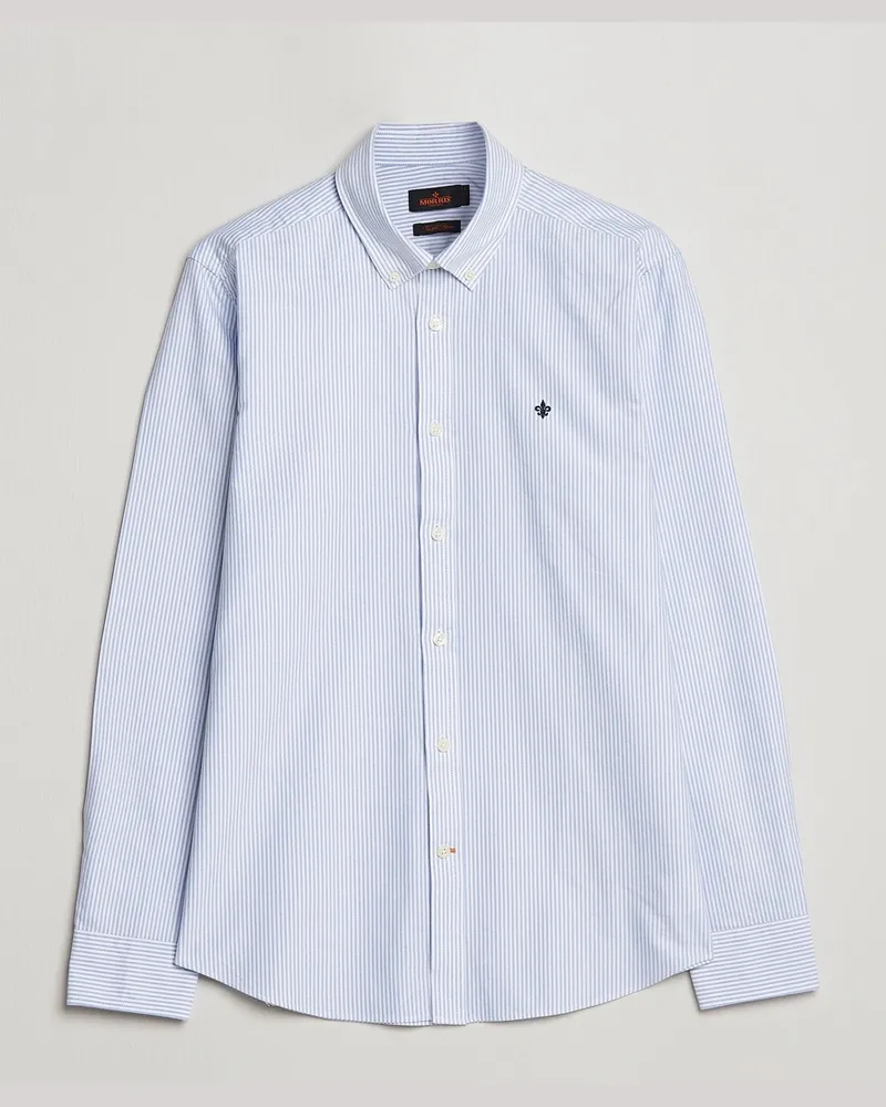 Morris Douglas Striped Oxford Light Blue Blau